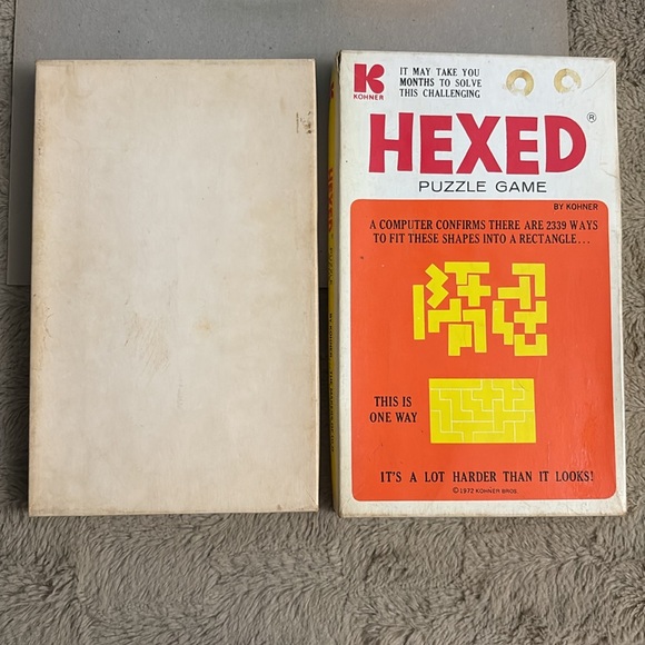 1972 Hexed Puzzle Game Kohner Bros Brain Teaser Builder - Picture 4 of 4